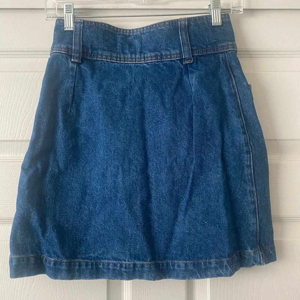 Sézane Bettie skirt in deep blue denim, size 34 - Picture 4 of 4